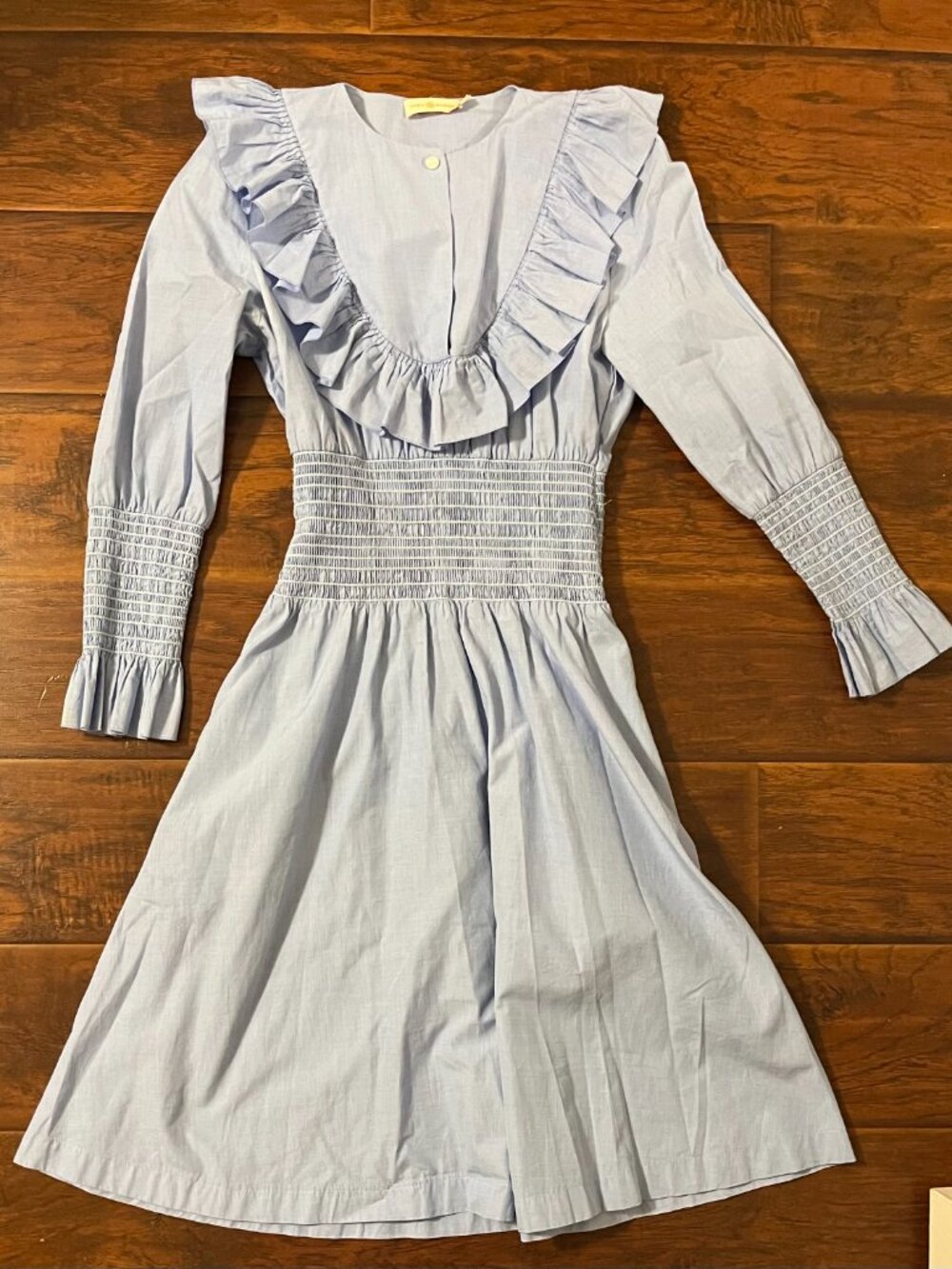 Tory Burch Blue Midi Shirt Dress